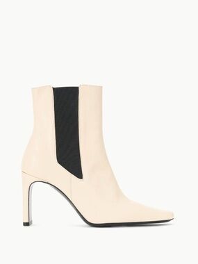 NIB STAUD “Wally” High Heel Ankle Boot in Cream Leather - Size 40 / W’s10